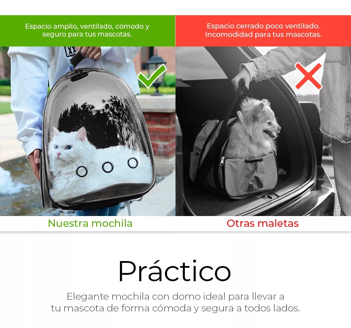 Mochila Para Mascota Transparente